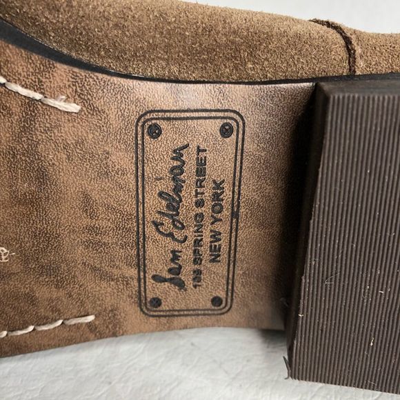 Sam Edelman Womens Mackay Ankle Boots Booties Brown Leather Zipper Combat 10.5 M - Picture 10 of 11